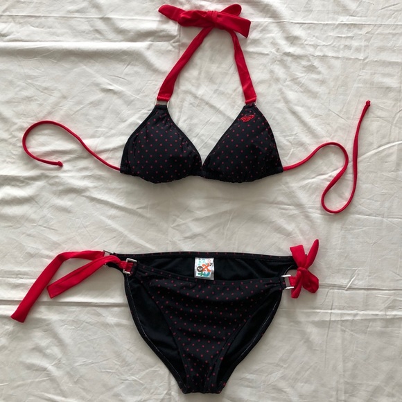 Bikini black pink polka roxy - Porn pic XXX photo Drunk pussy creampie